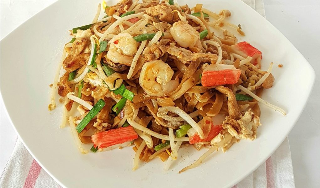 Penang Fried rice noodles, commonly found in the hawker stalls,