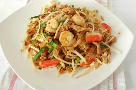 Penang Fried rice noodles, commonly found in the hawker stalls,