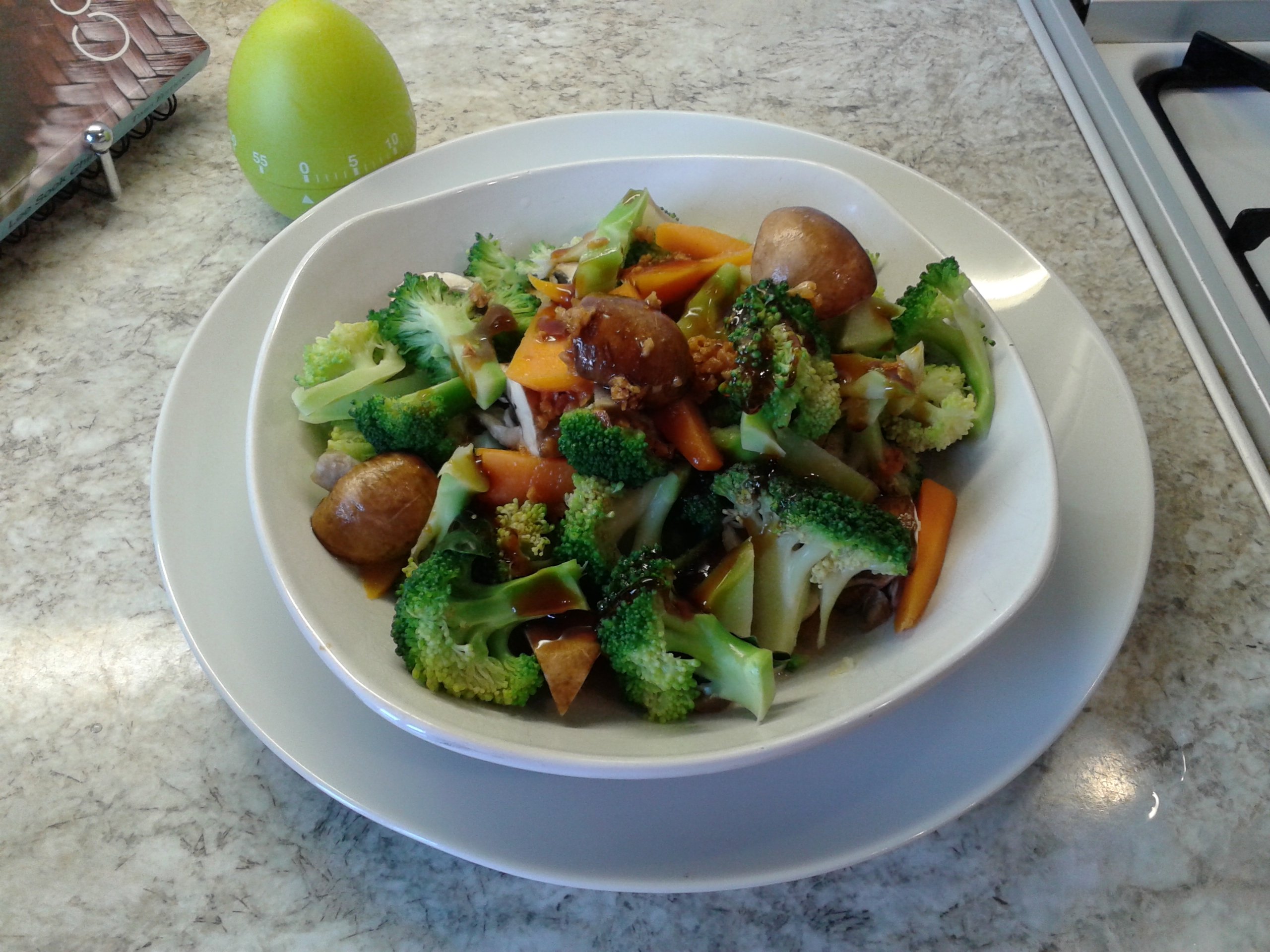 #Penang, oysters sauce vegetables.