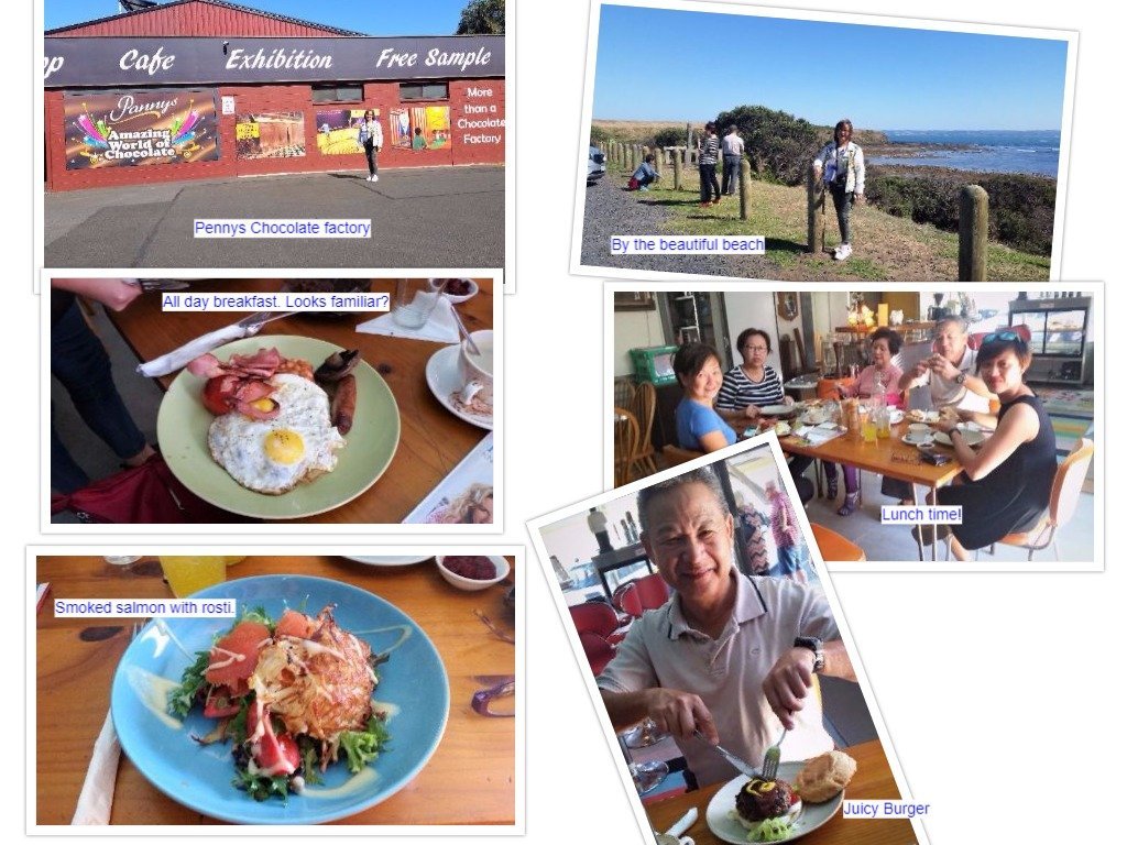 Phillip Island tour: chocolate factory the beach, having lunch, and family bonding.