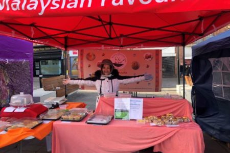 Loretta at Nyonya Recipe Gazebo in Leicester City.