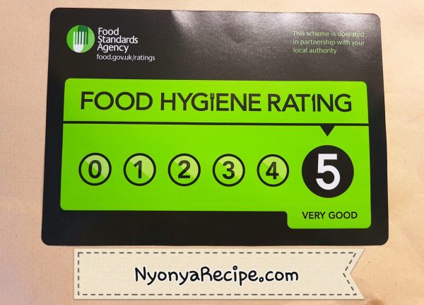 Food hygiene rating 5, very good.