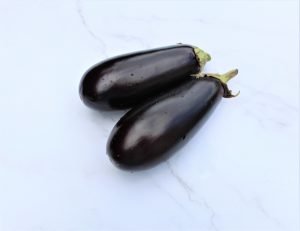 2 Purple Aubergine or egg plant