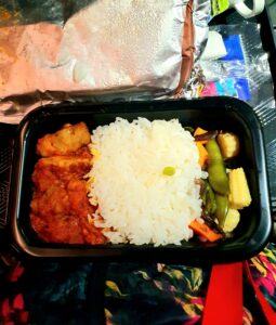 Chicken rendang meal served on board SIA. Is mine more tasty?